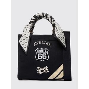 Secret Pon-Pon Handbag Woman Black
